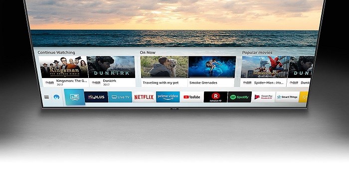 Samsung QE55Q6FNATXXH smart TV a webové služby